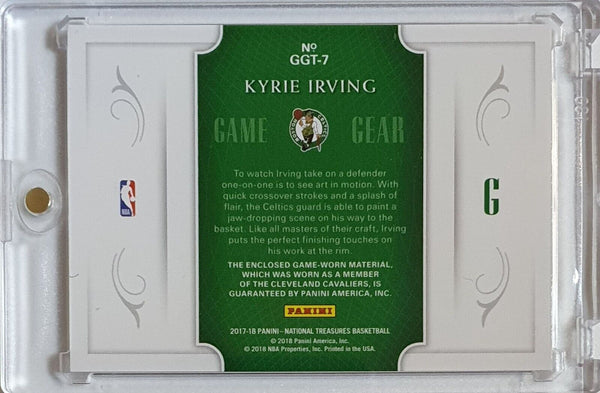 2017 National Treasure Kyrie Irving #PATCH /49 Game Worn Triple Jersey - Rare