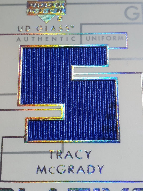 2004 Upper Deck Glass Tracy McGrady #PATCH Game Worn Jersey - Rare