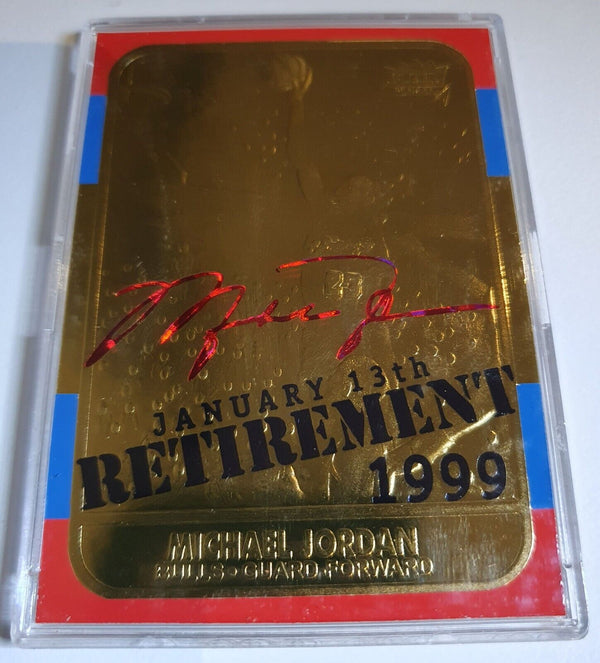1999 Fleer 23KT Gold Michael Jordan Retirement 4 Card Set + Bonus - Rare