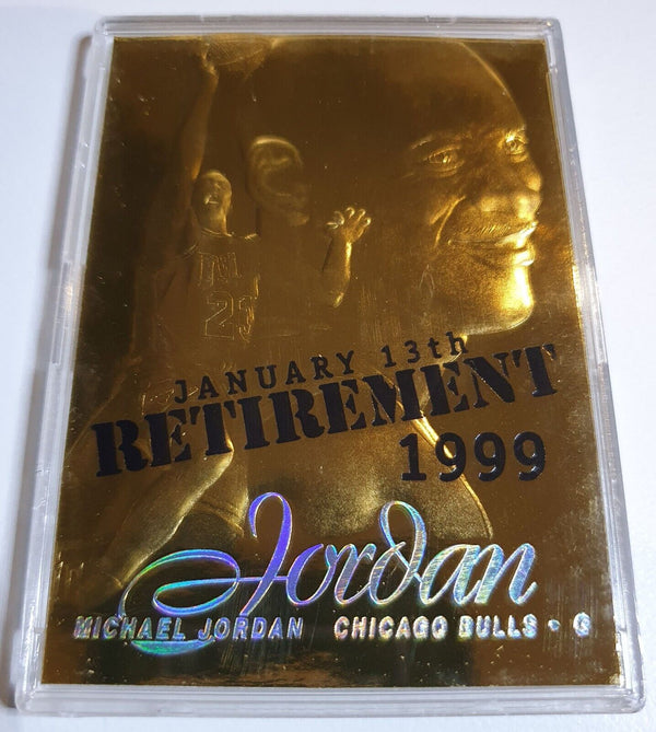 1999 Fleer 23KT Gold Michael Jordan Retirement 4 Card Set + Bonus - Rare