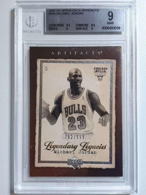 2007 UD NBA Artifacts Michael Jordan /999 Legendary Legacies - BGS 9 (POP 8)