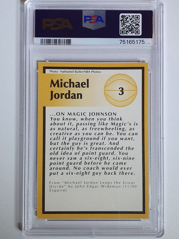 1991 Tuff Stuff Jr. Michael Jordan #3 Hand Cut - PSA 9 ( POP 19)