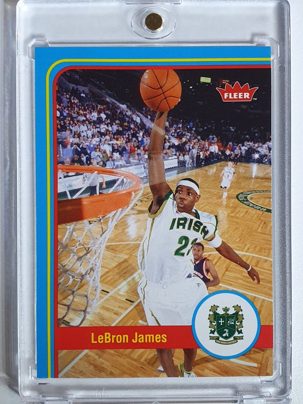 Lot of 2x 2012 Fleer Retro Michael Jordan #1 Lebron James #2 - Ready to Grade