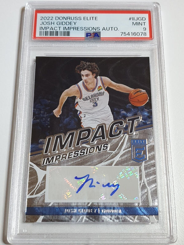 2022 Donruss Elite Josh Giddey #AUTO Impact Impressions - PSA 9 (POP 3)