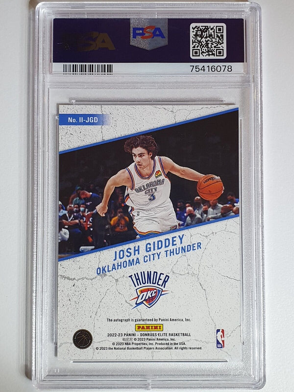 2022 Donruss Elite Josh Giddey #AUTO Impact Impressions - PSA 9 (POP 3)