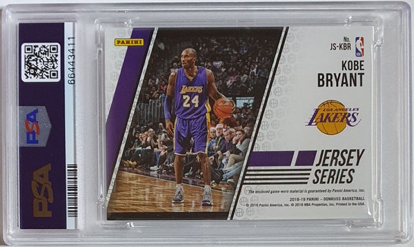 2018 Donruss Kobe Bryant #PATCH Game Worn Jersey - PSA 9 (POP 10)