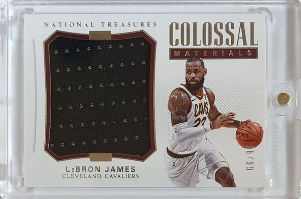 2017 National Treasure LeBron James #PATCH /99 Game Worn Jumbo Jersey - Rare