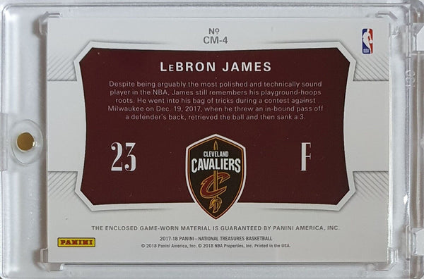 2017 National Treasure LeBron James #PATCH /99 Game Worn Jumbo Jersey - Rare