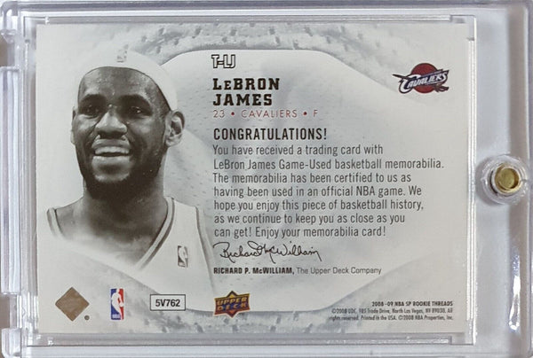 2008 SP Rookie Threads Lebron James #PATCH Game Worn Dual Jerseys - Rare