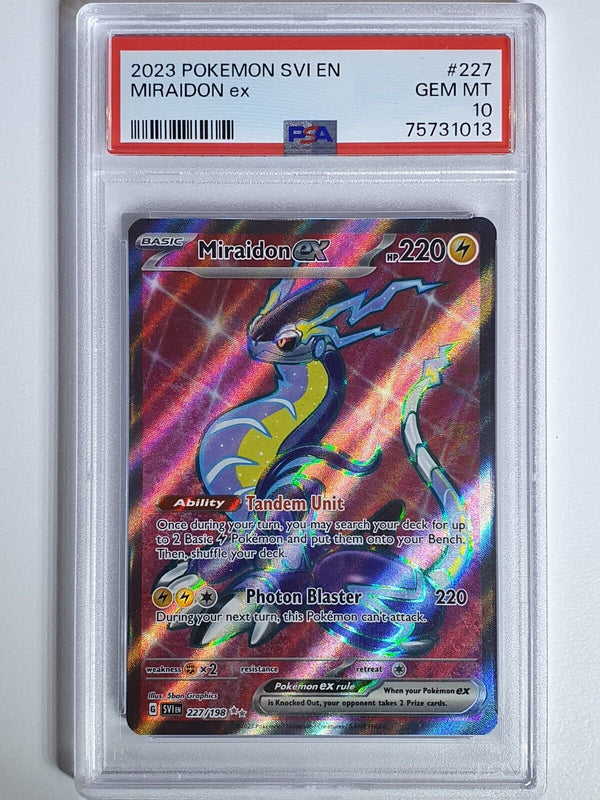 2023 Pokemon Miraidon EX 227/198 Full Art Scarlet & Violet (SVI) - PSA 10