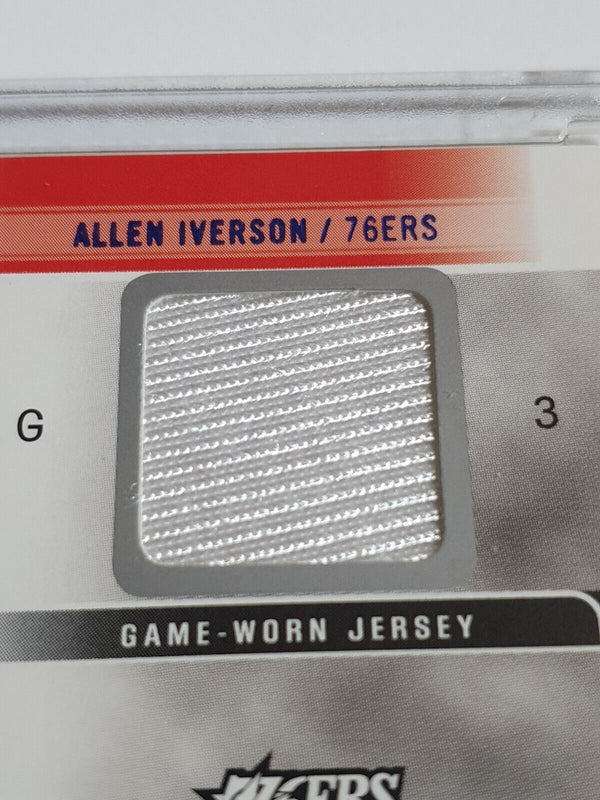 2004 Skybox Autographics Allen Iverson #PATCH Game Worn Jersey - Rare