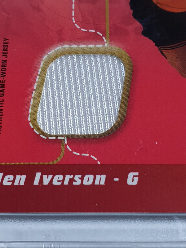 2003 Fleer Focus Allen Iverson #PATCH /250 Game Worn Jersey - Rare