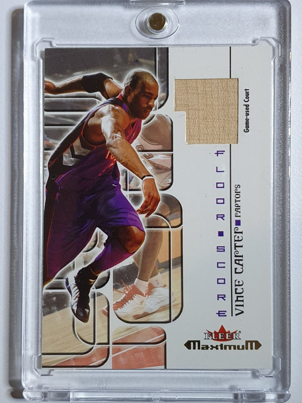 2001 Fleer Maximum Vince Carter GAME USED COURT Floor Board - Rare Gem