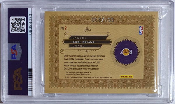 2010 Gold Standard Kobe Bryant #PATCH /199 Game Worn Jersey - PSA 9 (POP 2)