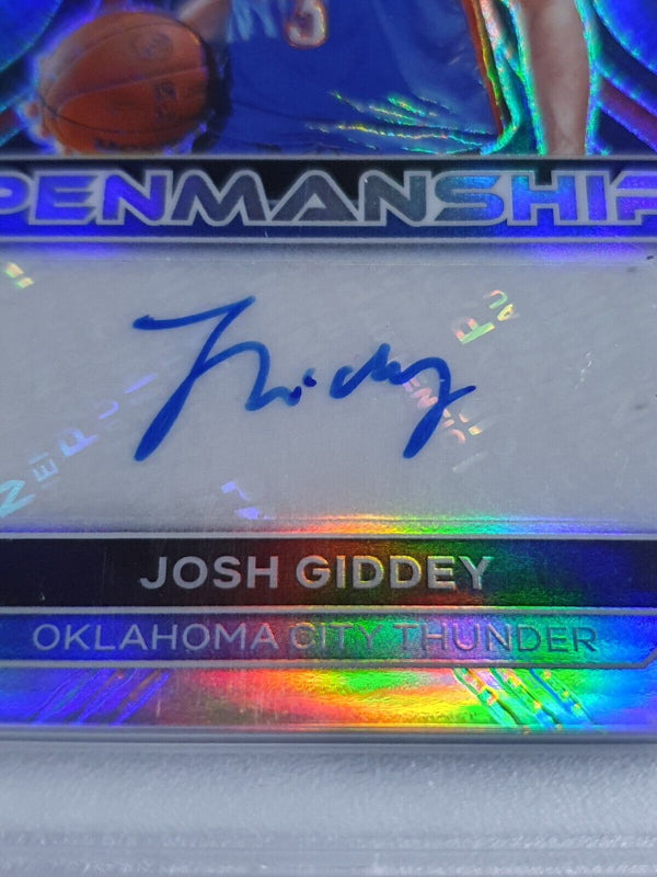 2021 Prizm Josh Giddey Rookie AUTO SILVER Penmanship RC - PSA 9 (POP 2)