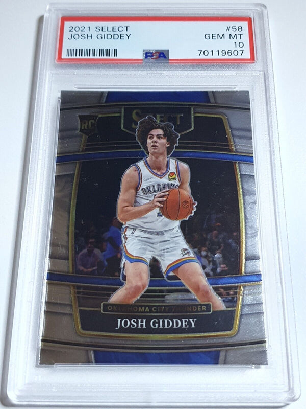 2021 Panini Select Josh Giddey Rookie #58 Concourse RC - PSA 10 (LOW POP)