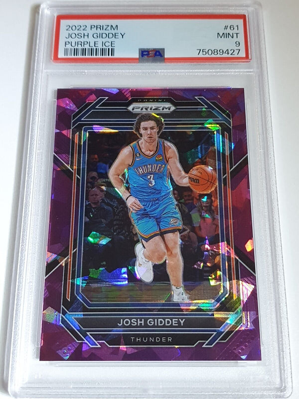 2022 Panini Prizm Josh Giddey #61 PURPLE ICE /149 Holo - PSA 9 (POP 1)