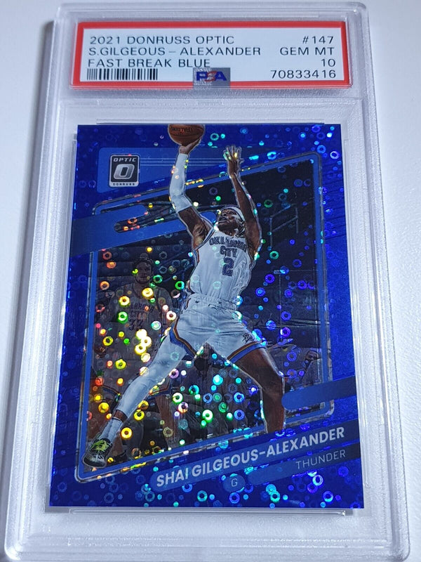 2021 Donruss Optic Shai Gilgeous-Alexander FAST BREAK BLUE /50 - PSA 10 (POP 1)