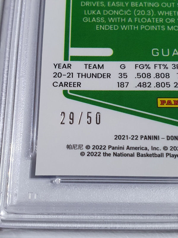 2021 Donruss Optic Shai Gilgeous-Alexander FAST BREAK BLUE /50 - PSA 10 (POP 1)