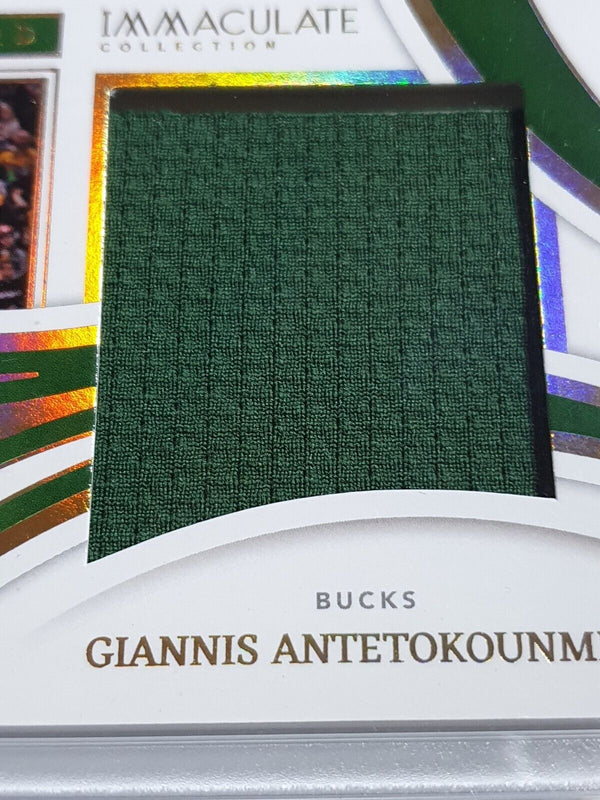2021 Panini Immaculate Giannis Antetokounmpo #PATCH /25 Game Worn Jumbo Jersey