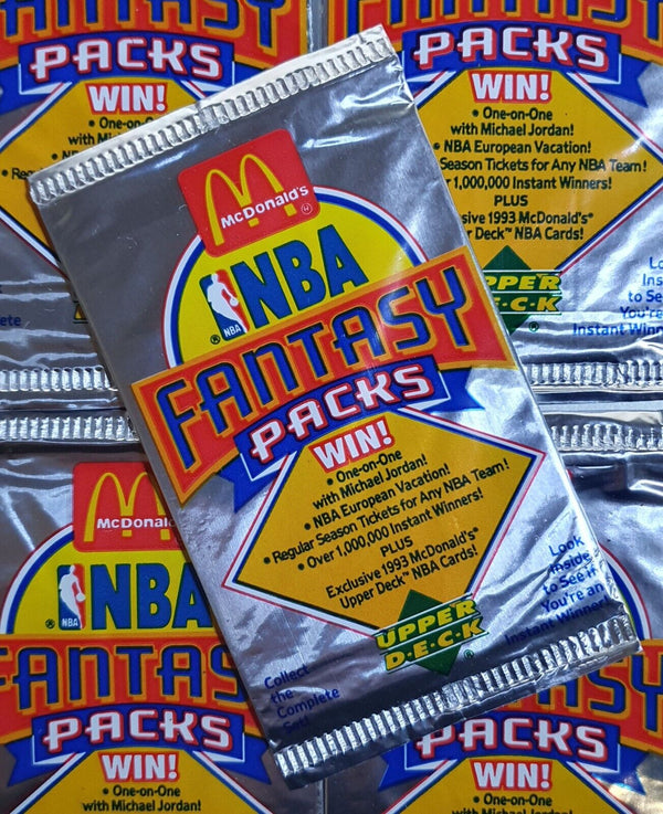 1992-93 Upper Deck McDonalds NBA Fantasy Pack - Factory Sealed Packs