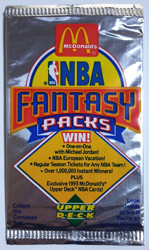 1992-93 Upper Deck McDonalds NBA Fantasy Pack - Factory Sealed Packs