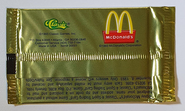 1992-93 Classic Four Sport Exclusive McDonald's Packs - Factory Sealed Packs