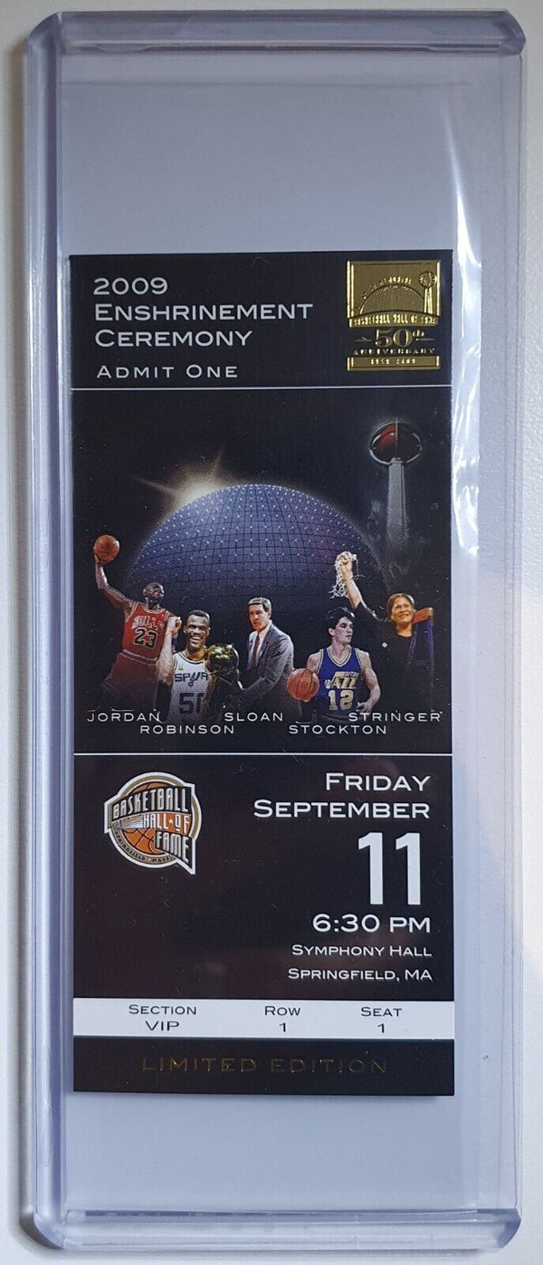 2009 NBA Enshrinement Ceremony Ticket Basketball Michael Jordan Limited Edition