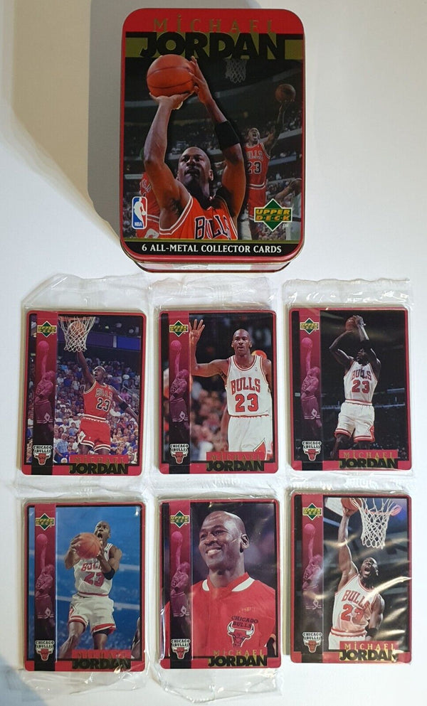 1996 Upper Deck Michael Jordan ALL METAL (6 Cards Set) - with Factory Tin