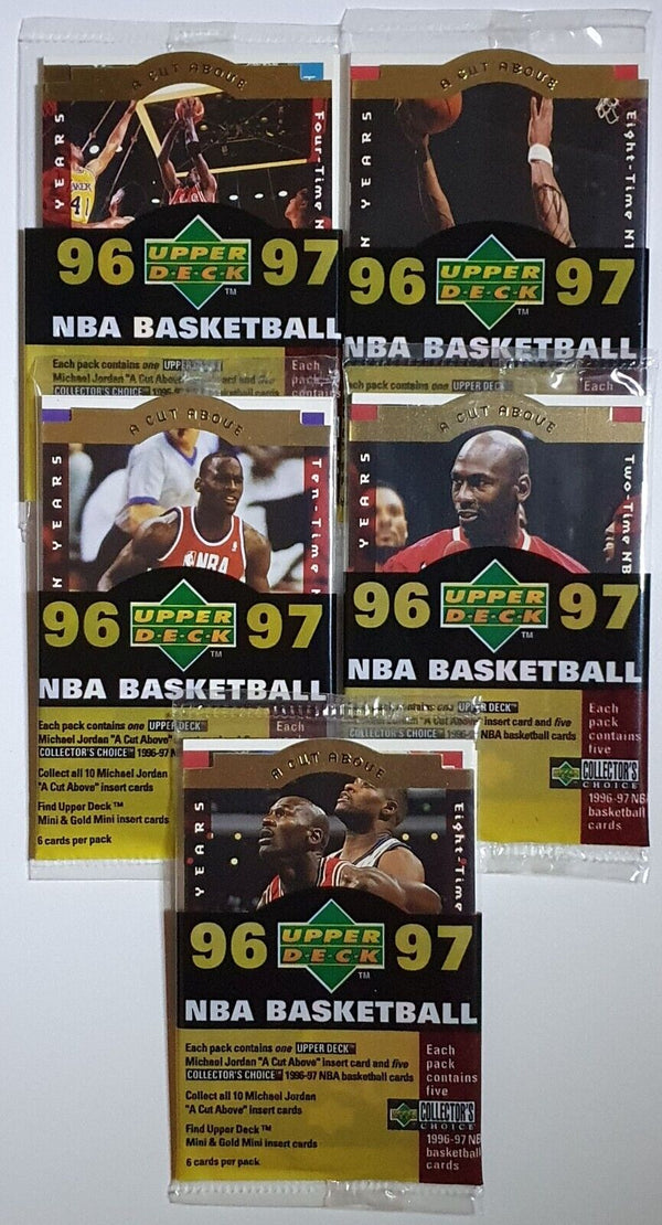 5 x Packs - 1996-97 Collectors Choice Michael Jordan 