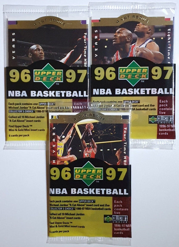 3 x Packs - 1996-97 Collectors Choice Michael Jordan 
