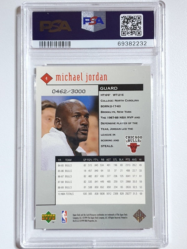 1998 UD Michael Jordan Black Diamond #4 DOUBLE RED /3000 - PSA 9 (LOW POP)