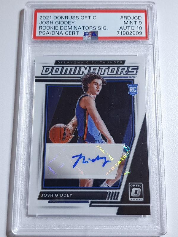 2021 Donruss Optic Josh Giddey Rookie AUTO /49 Dominators RC - PSA 9 (POP 3)