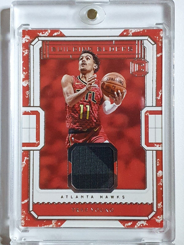 2018 Cornerstones Trae Young Rookie #PATCH Game Worn 2 Color Jersey - Rare