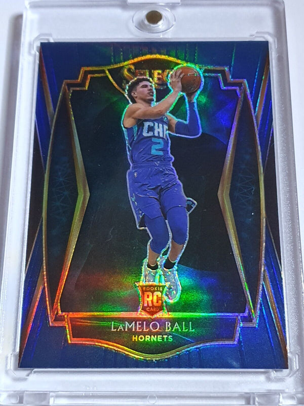 2020 Select Lamelo Ball Rookie #183 BLUE Holo Premier Level - Ready to Grade