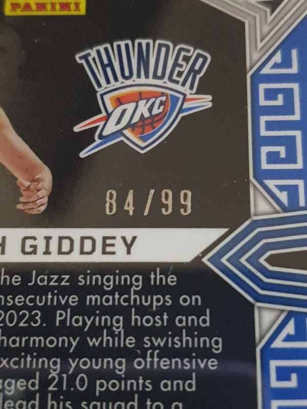 2022 Obsidian Josh Giddey #103 ELECTRIC ETCH PURPLE /99 Holo - Ready to Grade