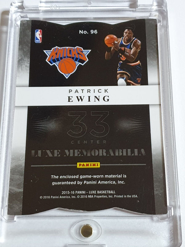 2015 Panini Luxe Patrick Ewing #PATCH RED /99 Game Worn Jersey  Die-Cut - Rare