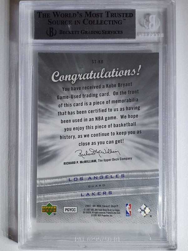 2007 UD Sweet Shot Kobe Bryant #PATCH Game Worn Jersey - PSA 9 (POP 2)