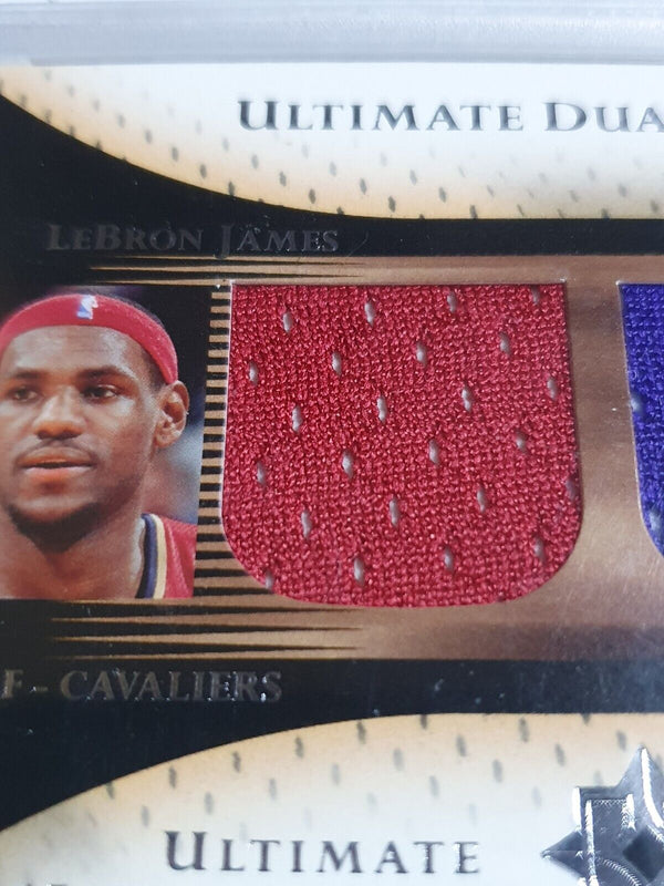 2005 Ultimate Collection Lebron James Kobe Bryant PATCH /50 Dual Jerseys - PSA 9