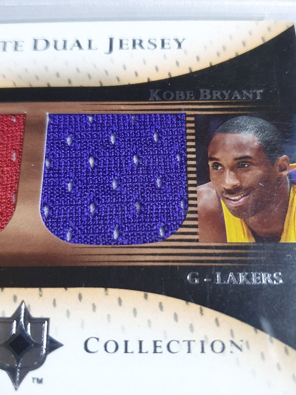 2005 Ultimate Collection Lebron James Kobe Bryant PATCH /50 Dual Jerseys - PSA 9