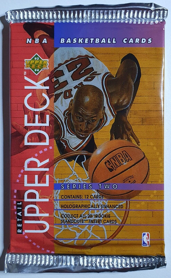 1993-94 Upper Deck NBA Basketball Retail Series 2 Pack - Factory Sealed Packs