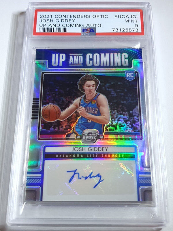 2021 Contenders Optic Josh Giddey Rookie AUTO /99 Holo Signature - PSA 9 (POP 4)