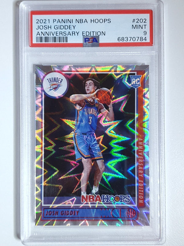 2021 Hoops Josh Giddey Rookie #202 ANNIVERSARY EDITION HOLO RC - PSA 9 (POP 11)