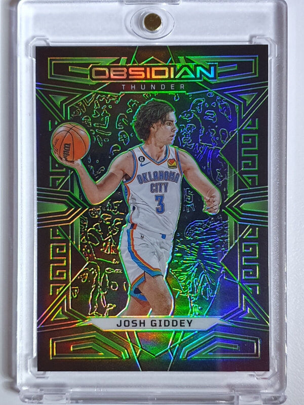 2022 Obsidian Josh Giddey #103 ELECTRIC ETCH GREEN /25 Holo - Ready to Grade