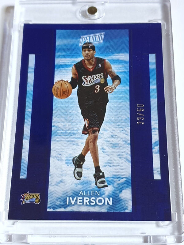 2023 Panini National Allen Iverson #N-AI BLUE /50 Holo - Ready to Grade