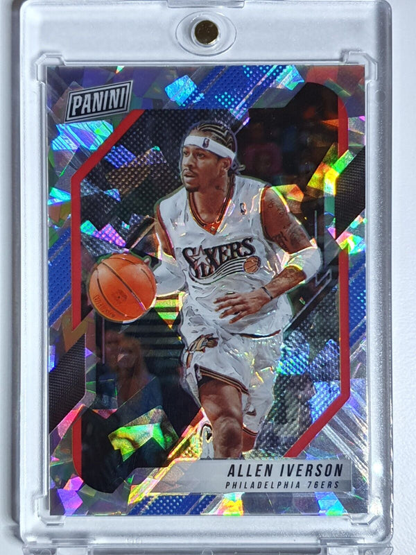 2021 Panini The National VIP Allen Iverson #34 CRACKED ICE /99 Holo - Rare