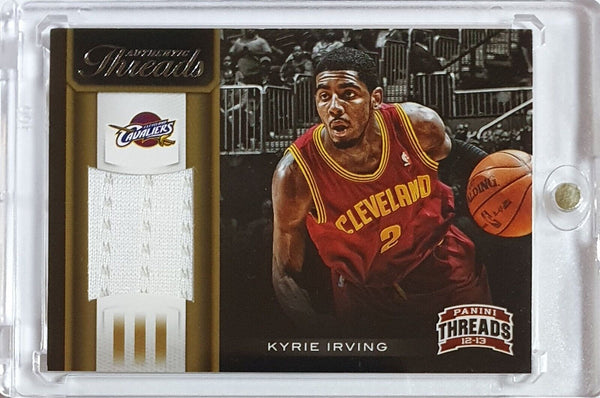 2012 Panini Threads Kyrie Irving #PATCH Game Worn Jersey - Rare