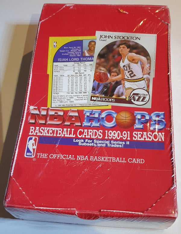 1990-91 NBA Hoops Basketball Series 2 Factory Sealed Box - Good Condition