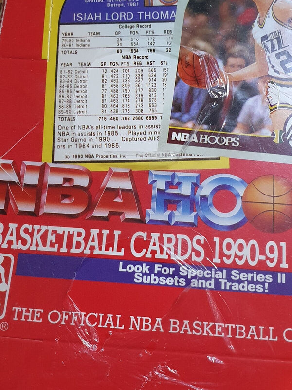 1990-91 NBA Hoops Basketball Series 2 Factory Sealed Box - Good Condition