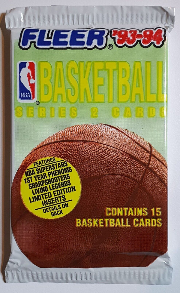 1993-94 Fleer Basketball Series 2 Sealed Pack - Factory Sealed Packs